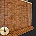 KDDEON Rétro Carbonisation Rideau de Roseau Pare-Soleil,Store en Bambou Stores Enrouleurs en Bambou,Stores en Bambou Rideau de Paille,pour Extérieur/Patio,Personnalisable (140x180cm/55x71in)