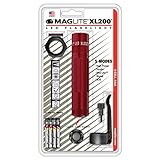 MagLite XL200 3-Cell LED Tactical Blister Flashlight Pack, Red