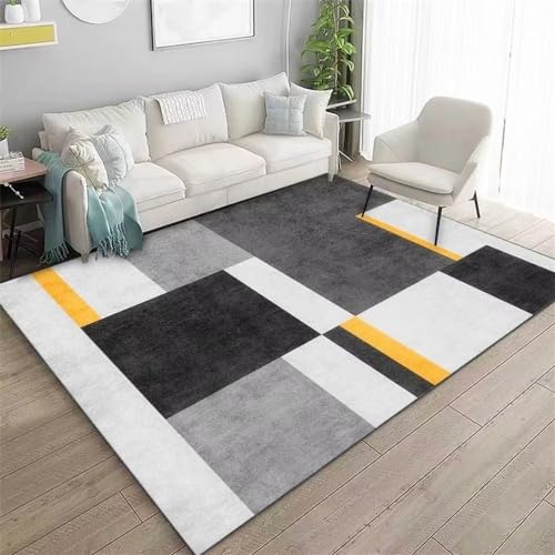 Tapis lavable en machine 180x280 cm rectangulaire et géométrique pour salon moderne - 2