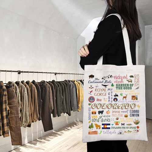 TGBJE Colorado State Vacation Gift Centennial State Tote Bag Colorado Lover Gift Centennial State Travelers Handle Bag3