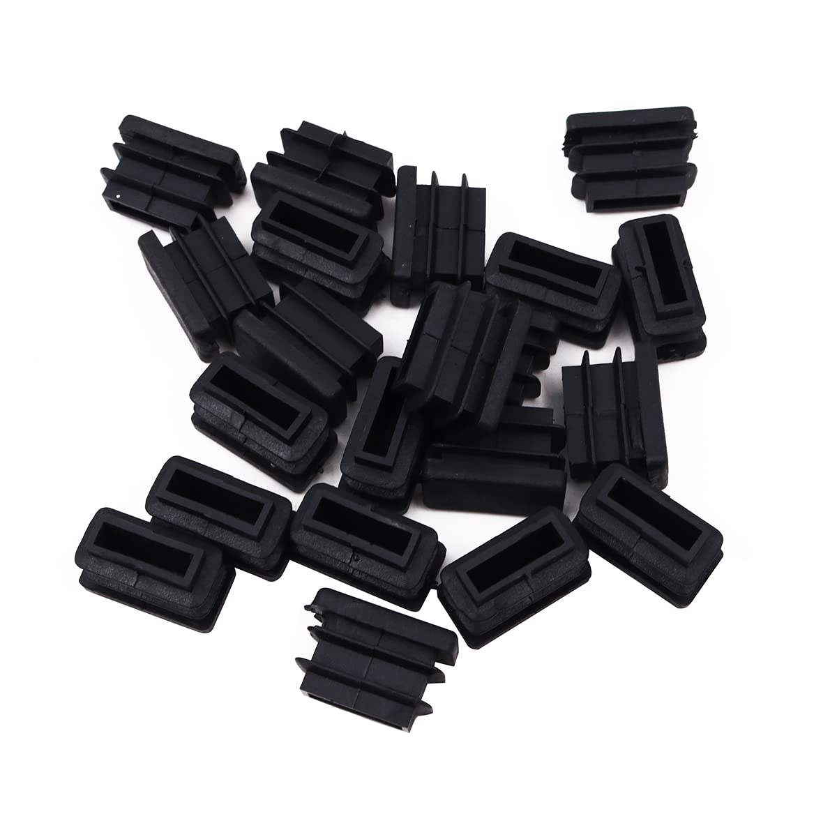 Tappi Terminali Per Tubi Rettangolari - 70x25 Mm, Neri, Per Sedie, Tavoli E Mobili, 20 Pezzi - Foto 5