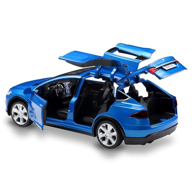 Image of Play Boy 1:32 T X Model Diecast Metal Alloy Pullback Toy Vehicle with Openable Doors Light and Music Car for Kids (Multicolor)