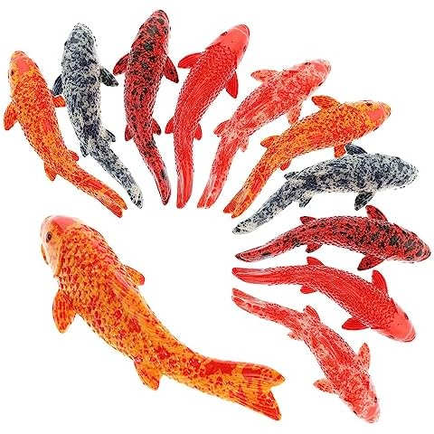 CIYODO 20 Pcs Fake Fish Decorations Realistic Artificial Fish Ornaments Fish Tank Aquarium Decor Simulated Floating Fish Cover