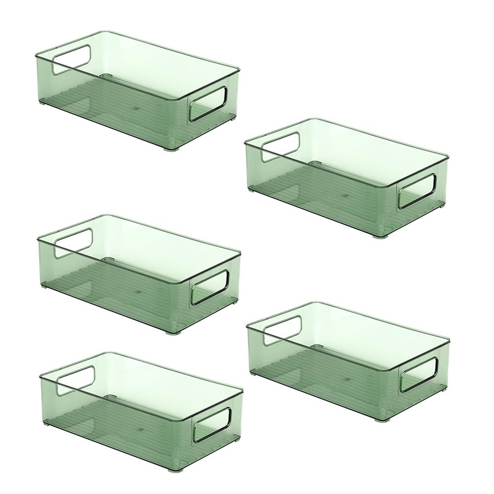 Osmond Food Organizer Storage Rack Desktop Storage Box Cosmetic Finishing Box Stackable Storage Rack Green