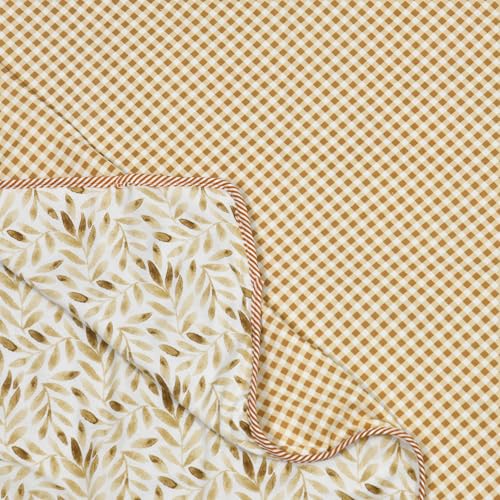 Image of Dohar Double Bed Cotton | AC Blanket Summer| Soft Light Weight, Quilt, Duvet King Size 84 inchx96 inch -Brown Pack of 1