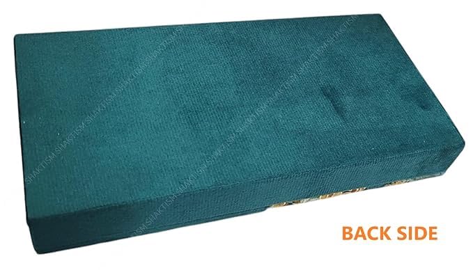 SHAKTISM Decorative and Attractive Cash Box With Clip Lock, Shagun, Jewellery, Money Box Envelop Wedding, Gift Box, Bangel box Sea Green Color, Set of 1, Rectangle Shape (Pack of 1Pc) 3