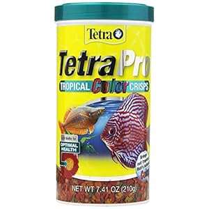 TetraPro Tropical Color Crisps, Fish Food With Natural Color Enhancers, Tropical Fish Food, 7.41 Ounces