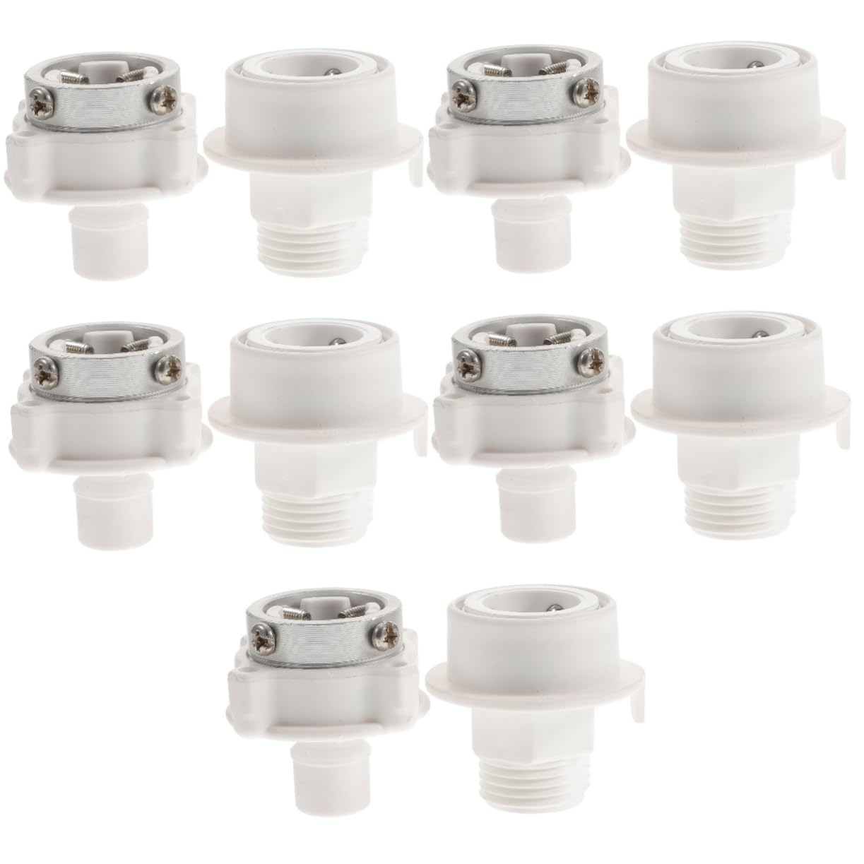 Adaptadores de grifo flexibles de rosca de hierro macho Juego de accesorios de conector de manguera, conectores de línea de aire Conectores rápidos Acoplador de aire y juego de enchufe, 2 piezas Conec