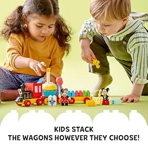 LEGO DUPLO Disney Mickey & Minnie Mouse Birthday Train Toy - Building Blocks for Toddlers, Ages 2+ - Pretend Play Learning Toy for Girls & Boys - Gift for Birthday - 10941 — photo 4 of 6