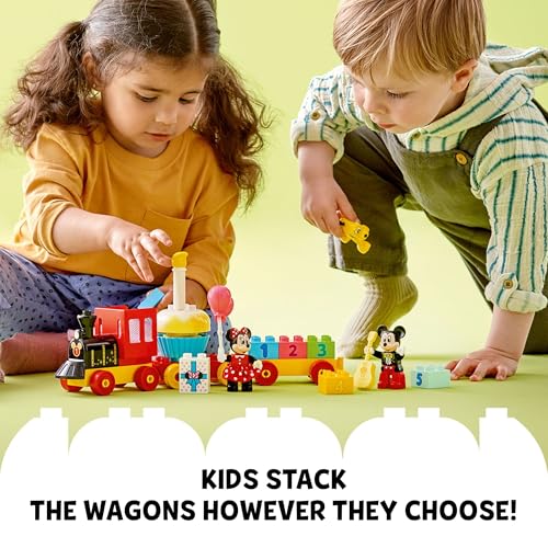 LEGO DUPLO Disney Mickey & Minnie Mouse Birthday Train Toy - Building Blocks for Toddlers, Ages 2+ - Pretend Play Learning Toy for Girls & Boys - Gift for Birthday - 10941 - image 4