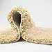 Produktbild dóff Badematte, Badvorleger rutschfest, Badezimmerteppich waschbar, Duschvorleger antirutsch, Badteppich aus hochflor Shaggy Mikrofaser für Badezimmer, beige Creme, schadstoffgeprüft, 50x80cm