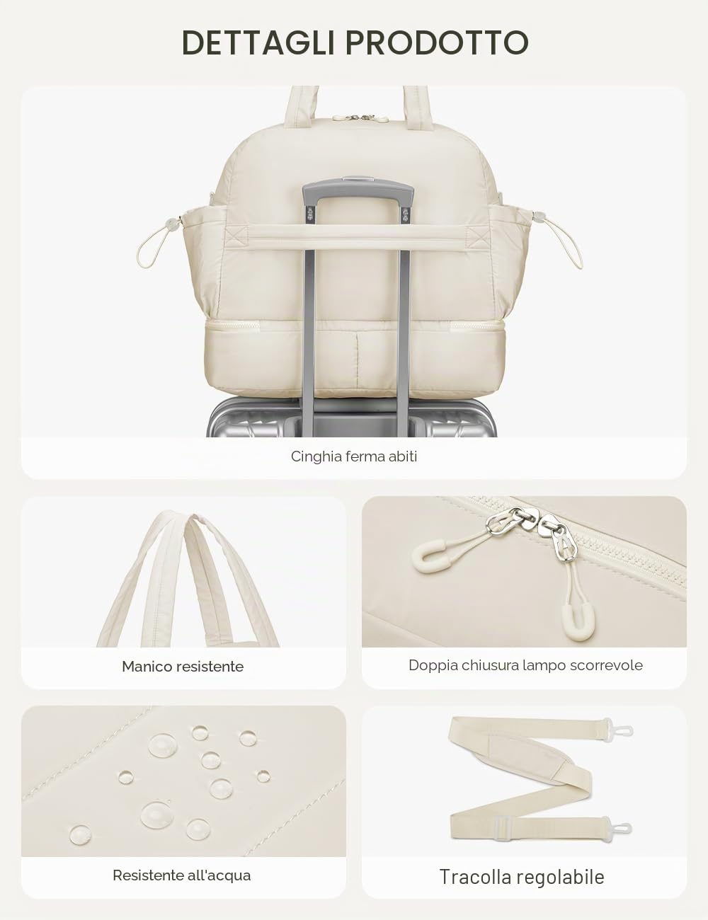 BAGZY Borsa da Viaggio 40X35X20 EasyJet Lufthansa Donna Borsone Palestra Uomo 34L Bagaglio a Mano Borsa Parto Ospedale Mamma con Scomparto Grande per Aereo Weekend Gym Travel Rosa