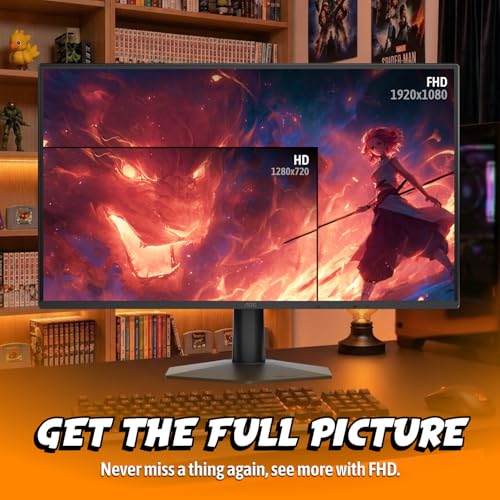Image of AOC 24 Inch Gaming Monitor FHD 180Hz Fast IPS 0.5ms HDR, 24G51F2 | 1920x1080 Computer Monitor, Adaptive-Sync, LED, Audio Earphone out, VESA Mount, Console Ready, 3-Year Zero-Bright-Dot