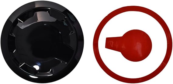 Fuel Cap Cover Compatible With Honda Civic MK8 2006-2012 FN2 Type R Gloss Black Fuel Cap