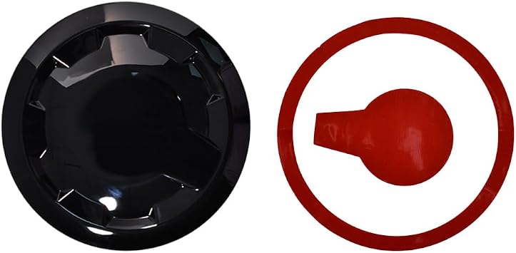 Fuel Cap Cover Compatible With Honda Civic MK8 2006-2012 FN2 Type R Gloss Black Fuel Cap