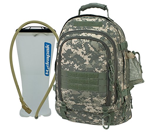 Mercury Tactical Gear Code Alpha TAC PAC Expandable 3-Day Backpack with Hydrapak 3L Hydration System, Army Digital Camoufalge, One Size
