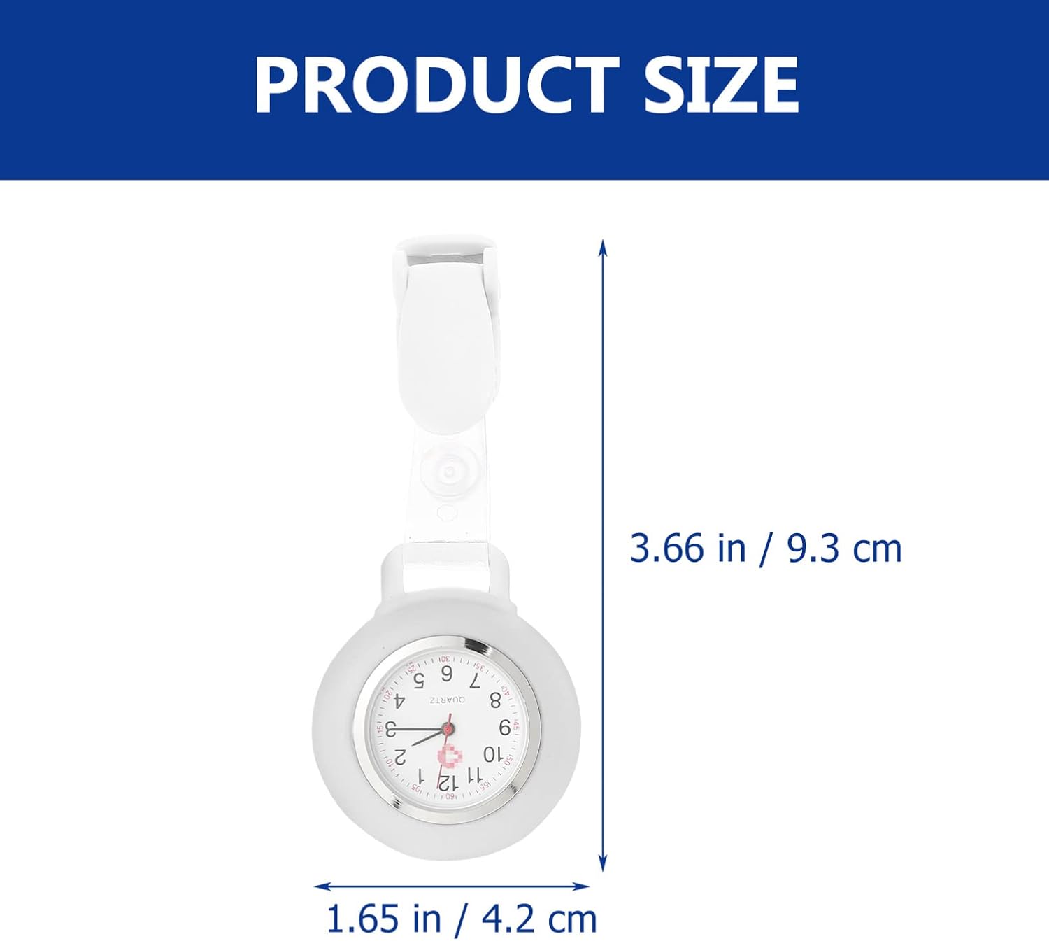 Clip on Nurse Watch:Clip-on Hanging Lapel Nurse Watch Silicone Cover Brooch Fob Pocket Watch Fob Pocket Watch for Nurses Doctors