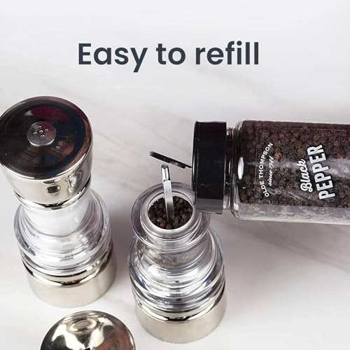 Olde Thompson 6.5" Crown Adjustable Peppermill & Saltshaker Set - Thumbnail 4