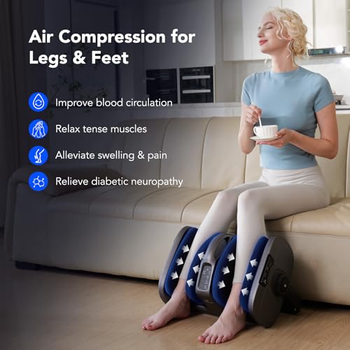 Foot Massager with Heat & Vibration, Shiatsu Foot Massager Machine for Pain Relief, Deep Tissue Kneading, Adjustable Vibration &Pressure -Massage Feet, Leg, Calf, Ankle, Gifts for Dad Mom - Image 5