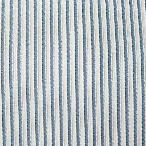 Striped Comforter Set Queen Denim Blue Soft Luxury Washed Microfiber Jacquard 3 Pieces Bedding Set, White Denim Blue Vertical Ticking Stripes Comforter with 2 Pillowcases Breathable Durable Comfy by TISPLR - Image 6