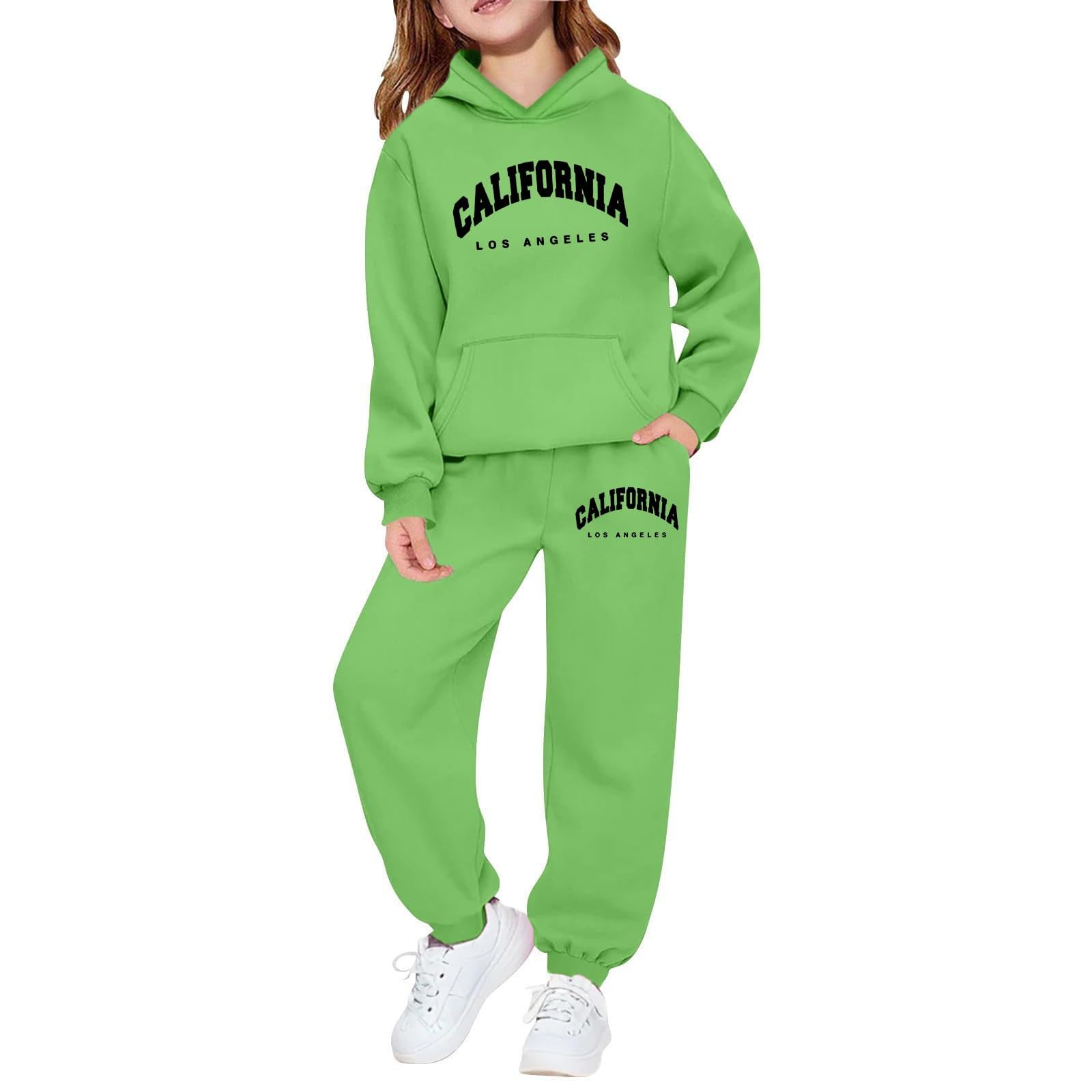 Tenue Fille, Sweat À Capuche Et Sweat-Shirt À Manches Longues pour Filles avec Imprimé Lettre, Parfait pour Les Tenues Décontractées Et Les Activités De Plein A, Coupe Slim Fit Élégante