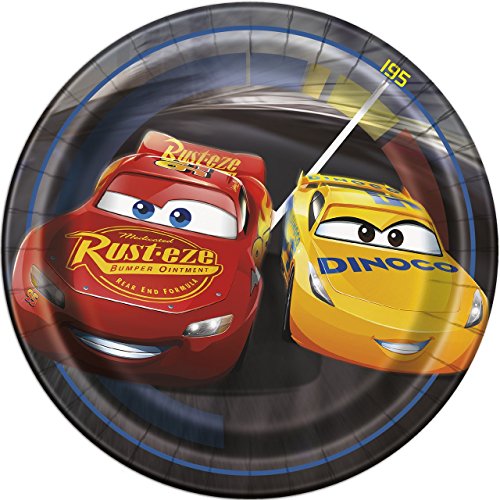 Round Dessert Paper Plates - 7', Disney Cars, 8 Pcs