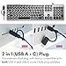 Macally Wired Keyboard for Mac (USB C + A) - Large Print and Backlit for Apple - 107 Key Full Size Large Letters USB C Keyboard for MacBook Pro/Air, Mac mini, iMac