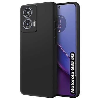 JOTECH Back Case Cover for Motorola Moto G85 5G | Full Camera Protection | Soft TPU Flexible Shockproof Mobile Back Cover -Black