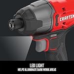 CRAFTSMAN 20V MAX Impact Driver Kit, 1/4 Inch, 2,800 RPM, LED Work light, Battery and Charger Included (CMCF800C1) - Image 5