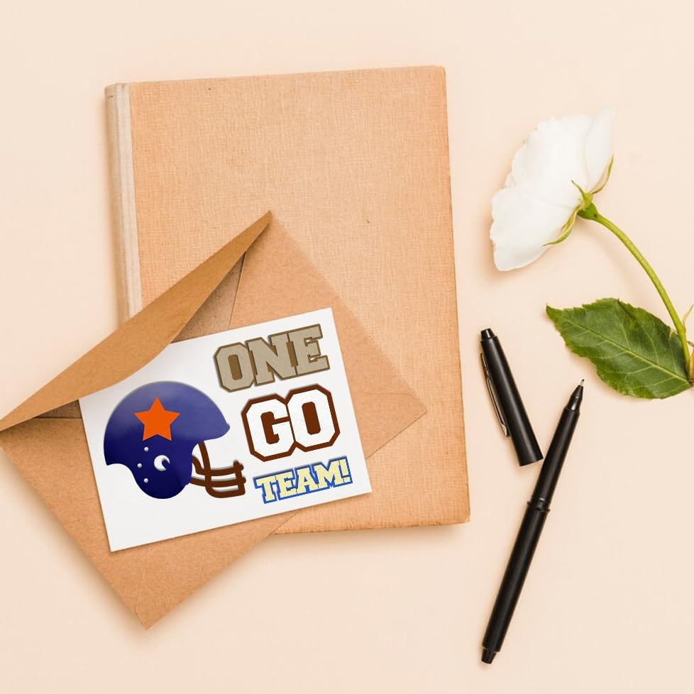 Miniatura 3 de Troqueles de fútbol para hacer tarjetas, jugador de rugby GO Team Rugby casco de fútbol troquelado para álbumes de recortes, papel para