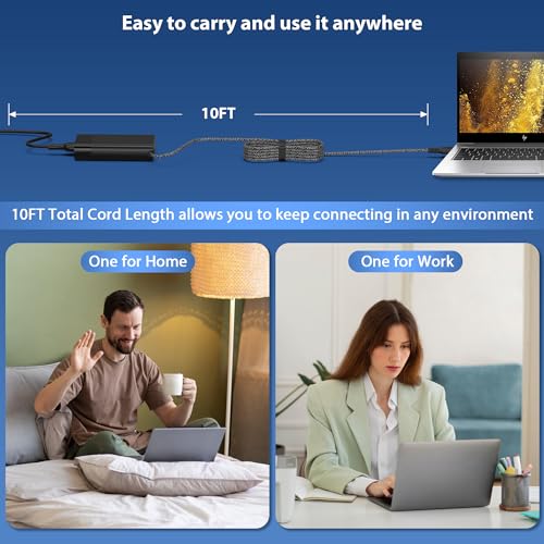 Image of 90W 65W USB C Laptop Charger Power Adapter Replacement for HP Spectre x360, EliteBook 1040 G4,Chromebook Fast Charging Type C Travel Laptop Power Cord Supply