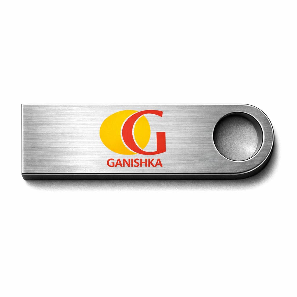 GANISHKA 128GB USB Flash Drive, Silver Metal Pendrive with Keyring Loop, USB 2.0-image-13