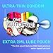 ONE Condoms UltraFeel | Latex Condoms, Condom and Lubricant Combo Pack, 40 Pack, Natural