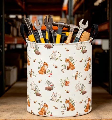 Image of CLOCOR Large Laundry Basket,Waterproof Fabric Storage Container,Room Decor(Watercolor Fox