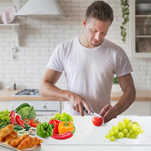 Tabla de Cortar de Acrílico con Borde para Encimera, 41,1 x 31,0 cm, Transparente, para Protección de Encimera y Preparación de Alimentos en Cocina miniatura 7