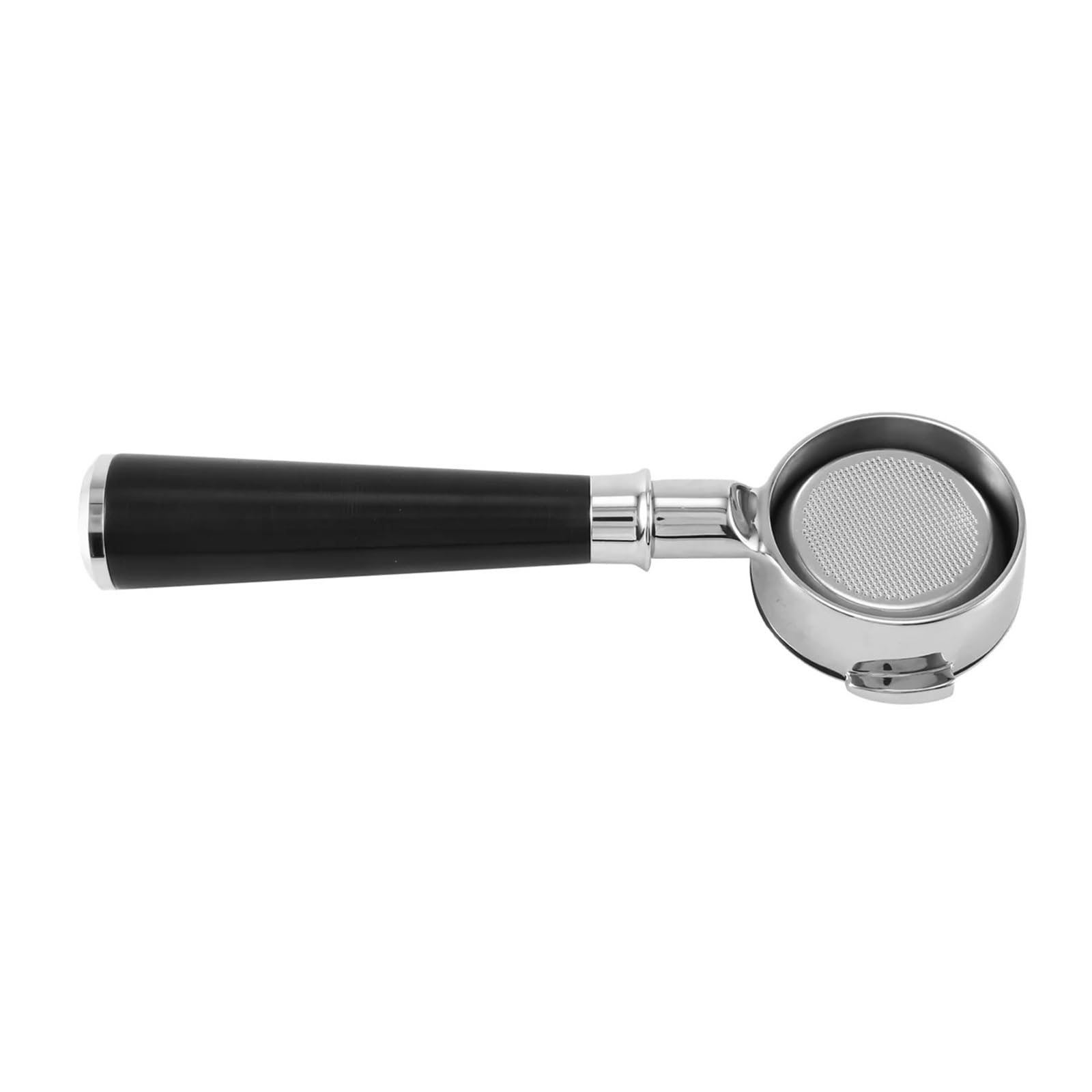 Portafiltro for máquina de café de doble oreja de 58mm, portafiltro sin fondo E61 con mango de madera estilo E