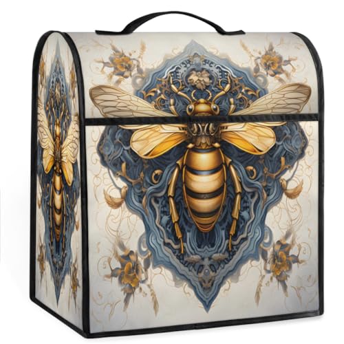 Coffee Maker Cover Vintage Bee Kitchen Appliance Covers Small Appliance Covers Blender Cover Juicer Cover Dust Covers for Kitchen Appliances with Top Handle and Pockets,Washable,B755