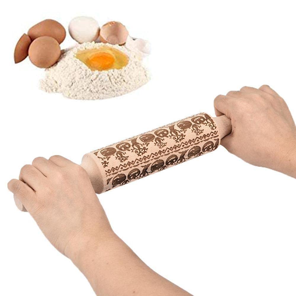 Nudelholz, Nudelhölzer, Nudelholz aus Holz, Präge- und Backwerkzeug