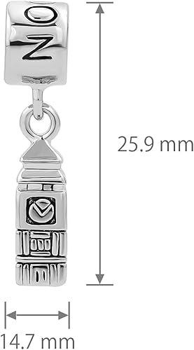 Miniatura 4 de Chili Jewelry Abalorio de colección de atracción turística con texto en inglés "I Love to Travel" compatible con pulseras Pandora