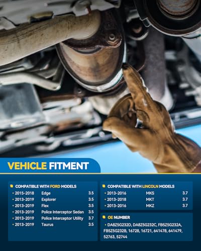 PHILTOP Left and Right Catalytic Converter Replacement For 2013-2019 Explorer/Taurus/Flex 3.5/3.7L, 2015-2018 Edge 3.5/3.7L, 2013-2016 MKZ/MKS 3.7L Replace 19517, 19516, 16728, 16721 (EPA Compliant)