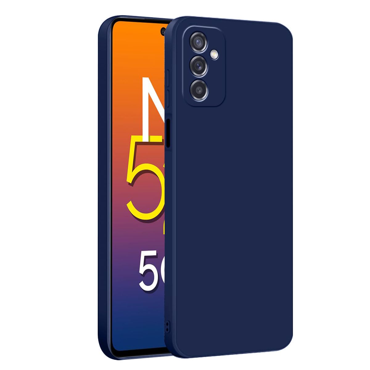 LIRAMARK Silicone Soft Back Cover Case for Samsung Galaxy M52 5G (Silicone Blue)-picture-33