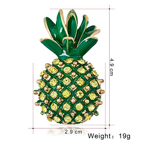 Image of AOCHEE Fruit Brooch Pineapple Brooches for Women Crystal Brooches Fruit
