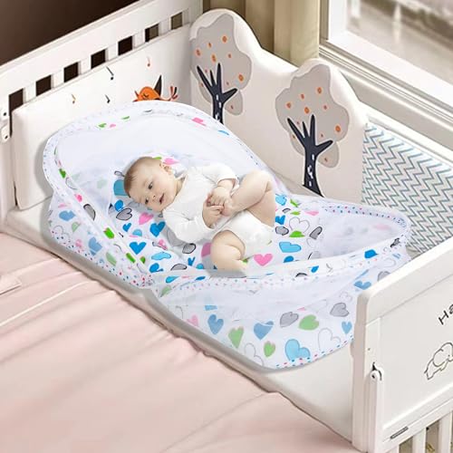 Image of VParents Baby Bedding Set with Mosquito net Cotton, Bluebell (Blue) 110214