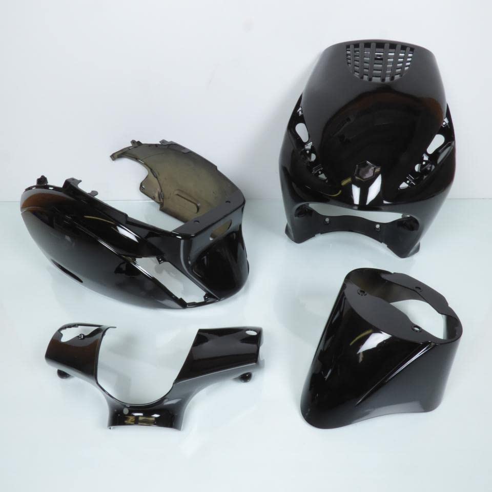Kit carénage P2R compatible avec Scooter Piaggio 50 ZIP 2000 à 2020 4 pièces noir brillant