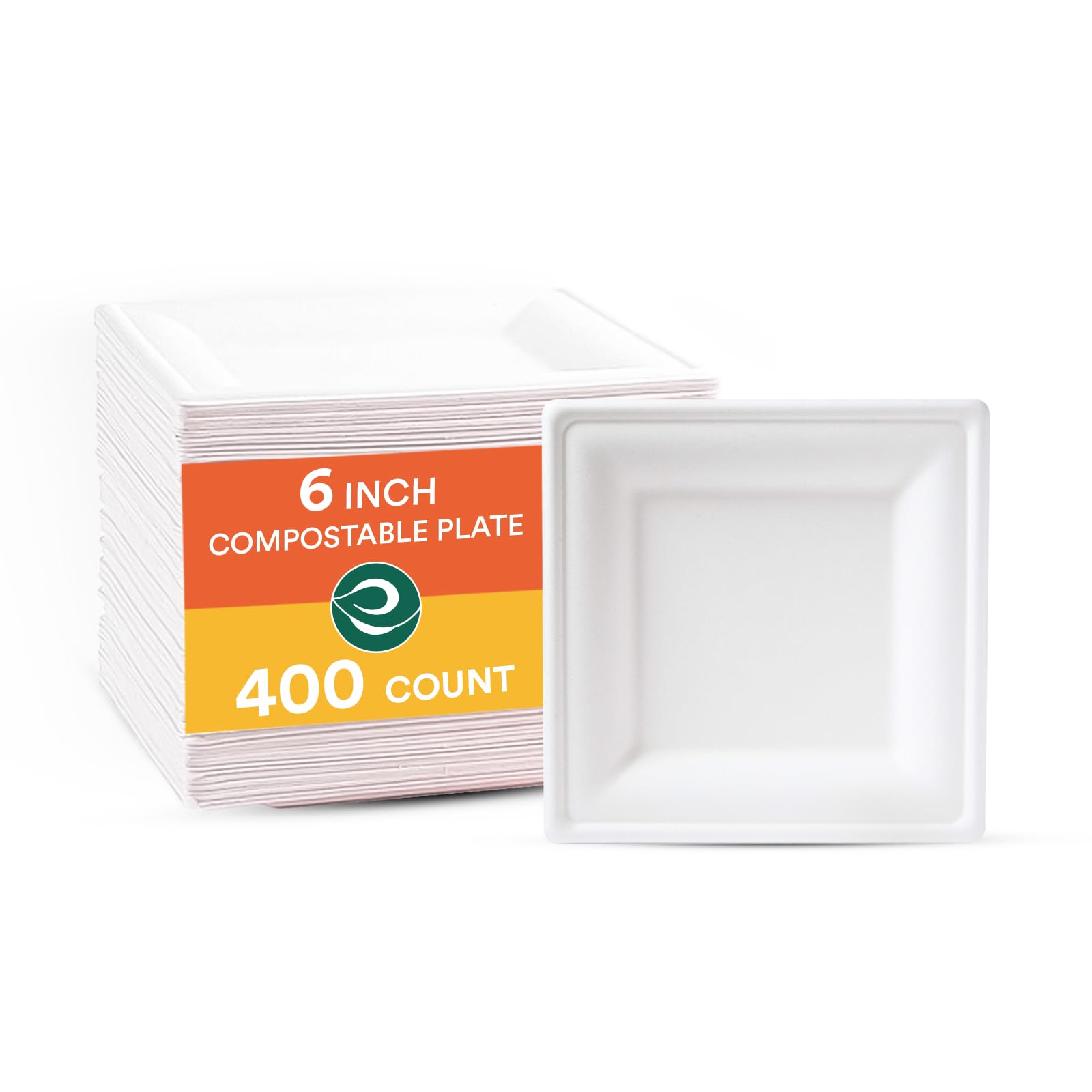 Snapklik.com : ECO SOUL Compostable Paper Plates 6 Inch