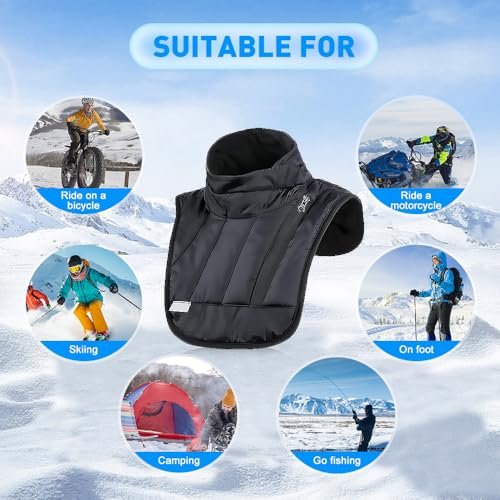 mizikuu Halswärmer Motorrad, Thermo Nackenwärmer Winter Warmer Schal Winddicht Wasserdicht Hals und Brustwärmer Motorrad für Herren und Damen Warme Winterausrüstung für Outdoor-Aktivitäten im Winter