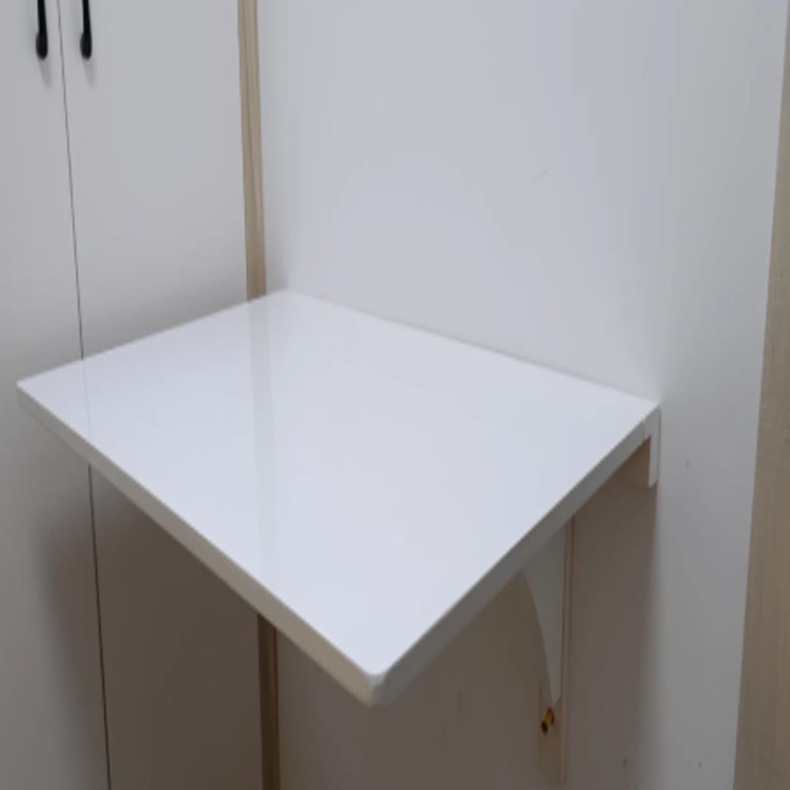 Bureau gain de place mural blanc 100x55 cm table rabattable studio