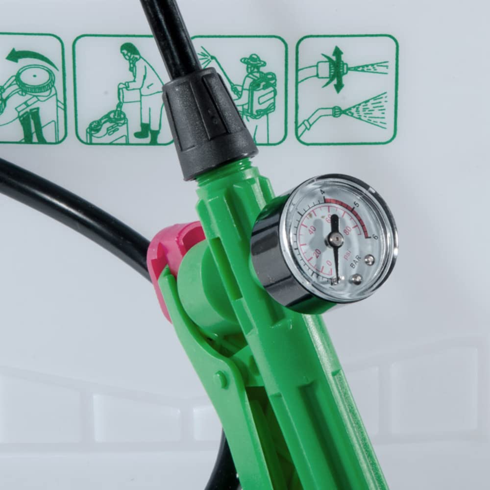 VERDELOOK Pompa a Pressione Jimmy capacità 12 L, per Giardinaggio con irroratore per Le Piante