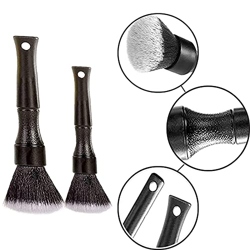 2 Pezzi Spazzole per Dettagli Auto，Set di Pennelli...