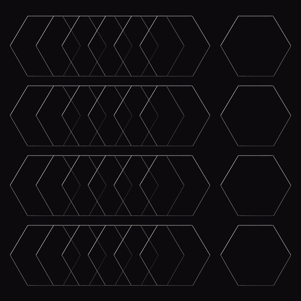 30 PCS Clear Hexagon Acrylic Display Base 2.0x2.4x0.1inches Clear Miniature Bases, Clear Hexagon Display Pedestal Block for Toy Model Display Collectibles Jewelry Artifacts